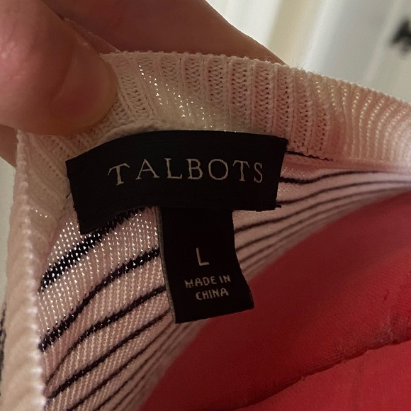 Talbots Floral Row Crewneck Sweater (L) - Picture 7 of 8